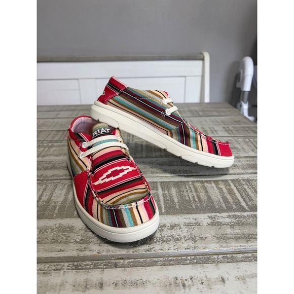 Ariat Kids Southwestern Stripe Canvas Slip On Shoes Toddler Size 2C - Picture 2 of 9